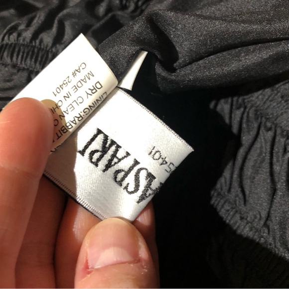 Dino Gaspari black rabbit fur silk vest medium - Picture 11 of 12